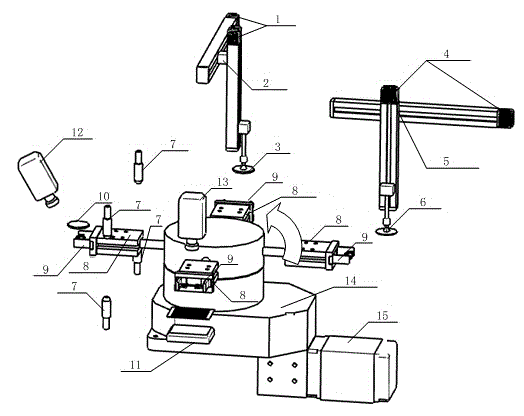 Online detecting device for defect of lens