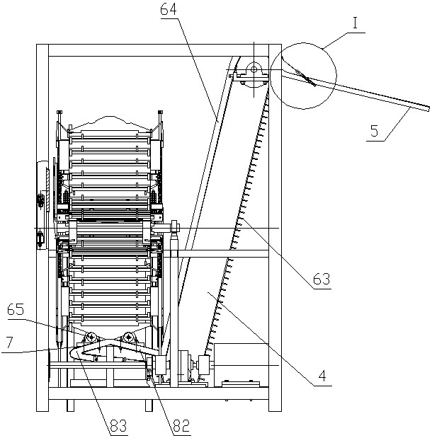 A material box flip-type injection feeding machine