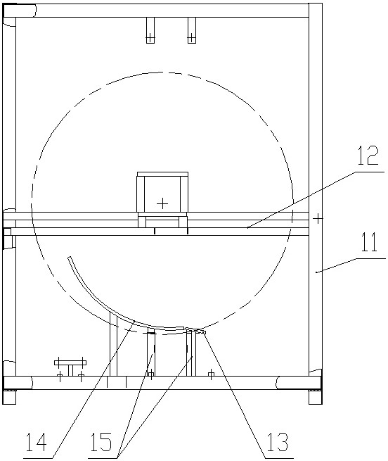 A material box flip-type injection feeding machine