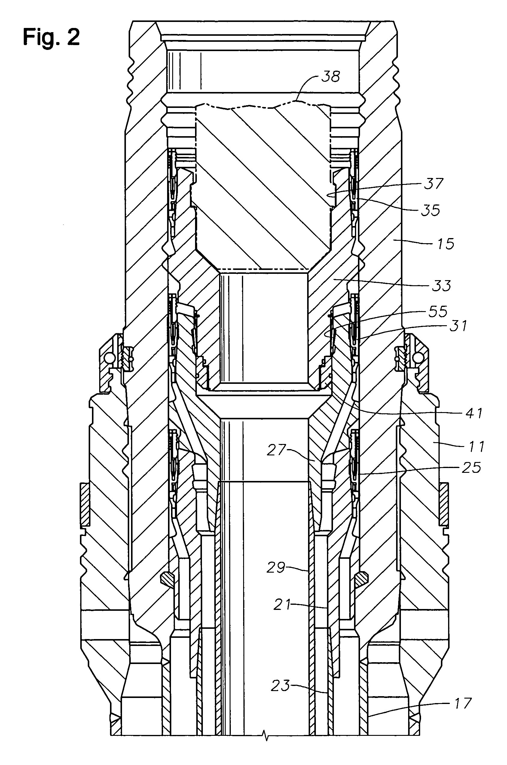 Metal-to-metal seal for bridging hanger or tieback connection