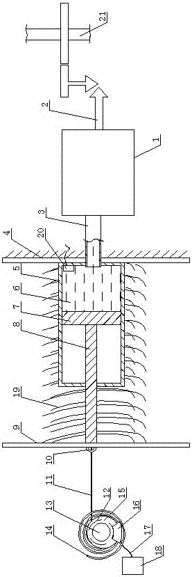 Motor hybrid driving system based on hydraulic spring energy storing device and driving method