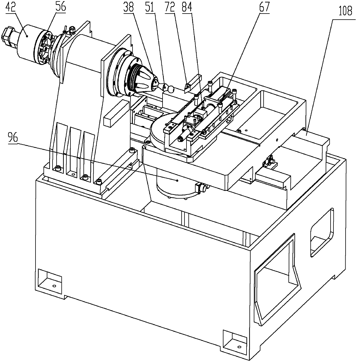 Automatic high-speed precision numerical control machine tool for cutting spherical surface