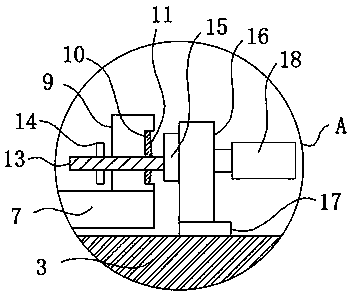 Turnover plate limiting device for airport container trailer