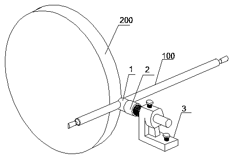 External circle precise grinding method of super-long-diameter tool