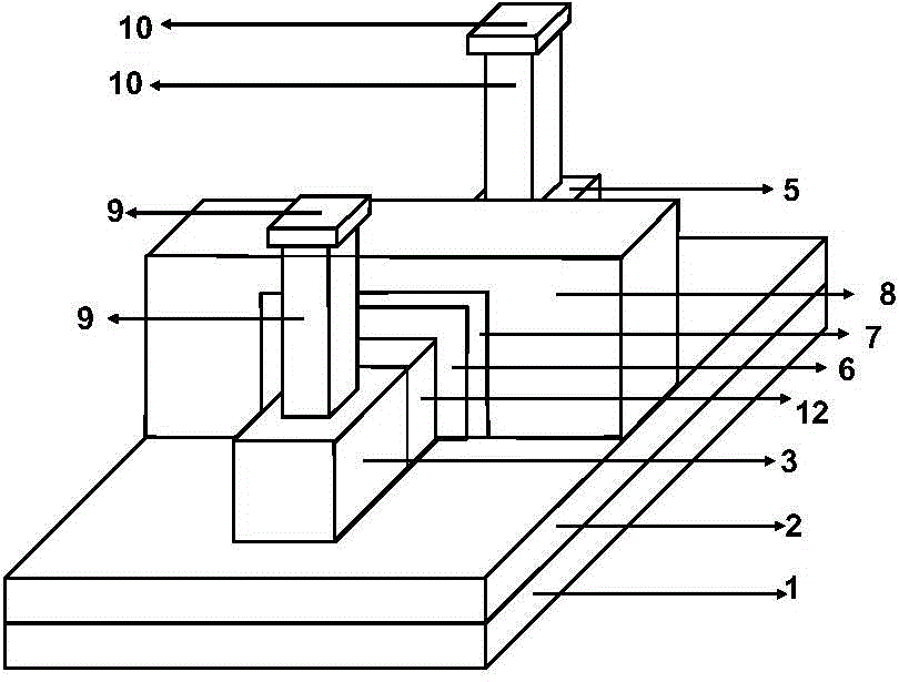 Breakdown-preventing SOI folding gate insulated tunneling bipolar transistor and making method thereof