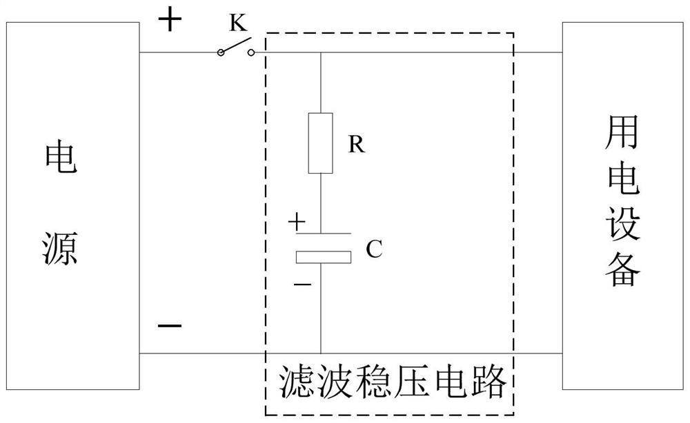 Filtering voltage-stabilizing control circuit and system