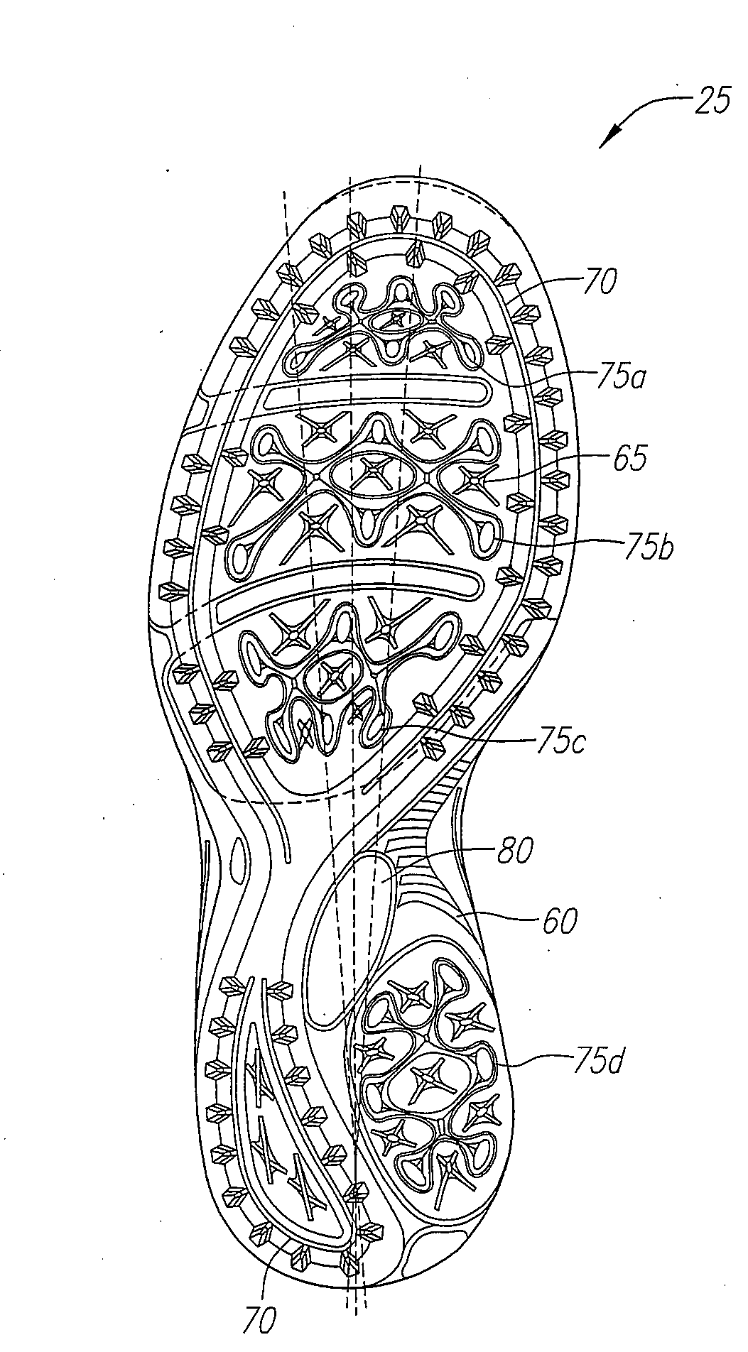 Chemically-treated Outsole Assembly for a Golf Shoe