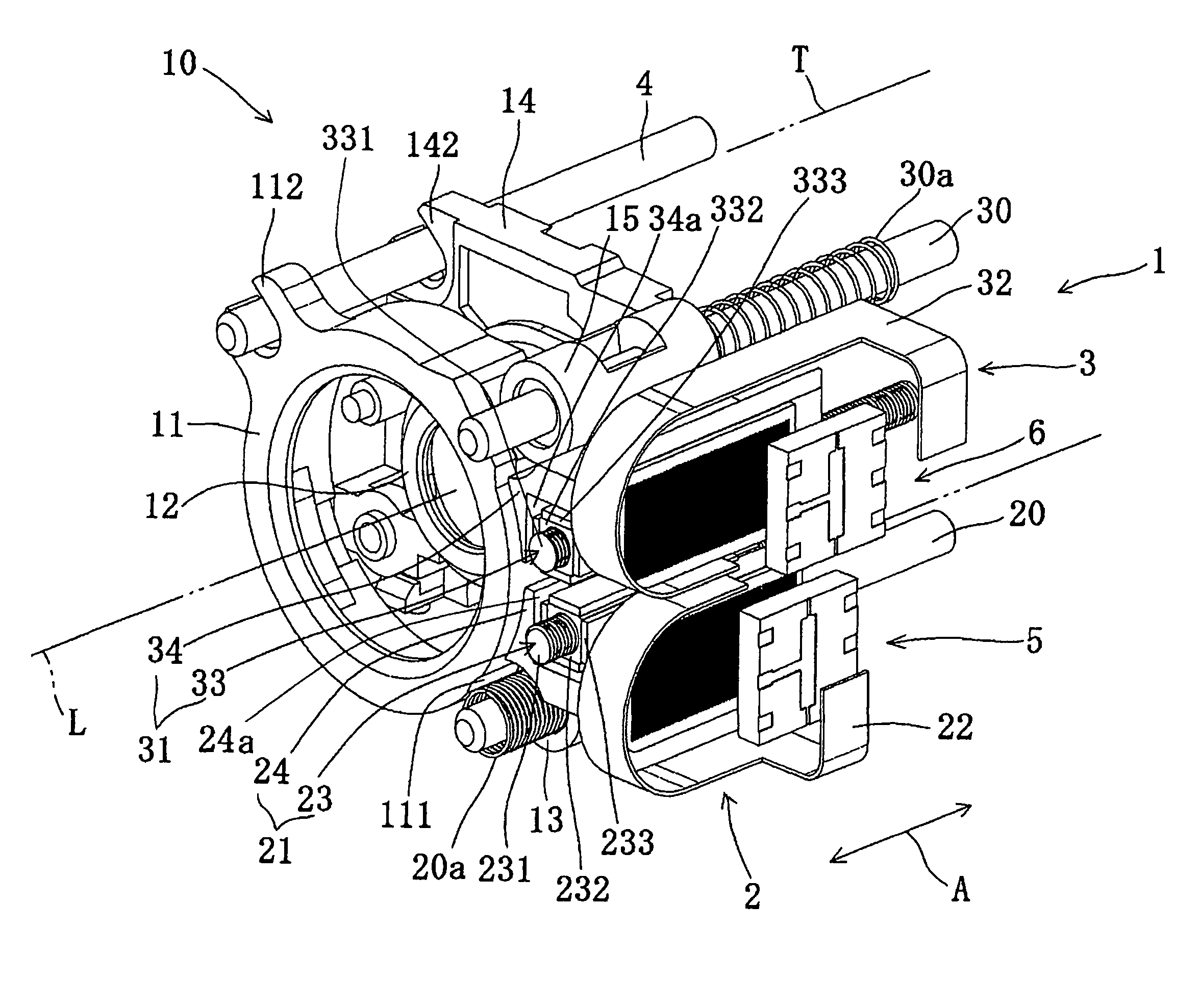 Sliding device composed of combined structure of screw bolt and nut
