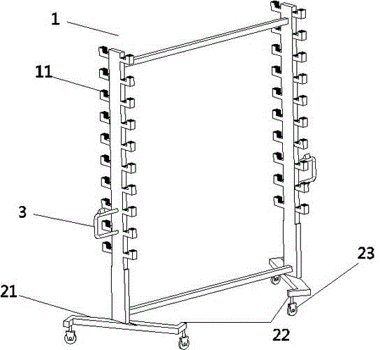 Elevator wallboard storage and transport rack