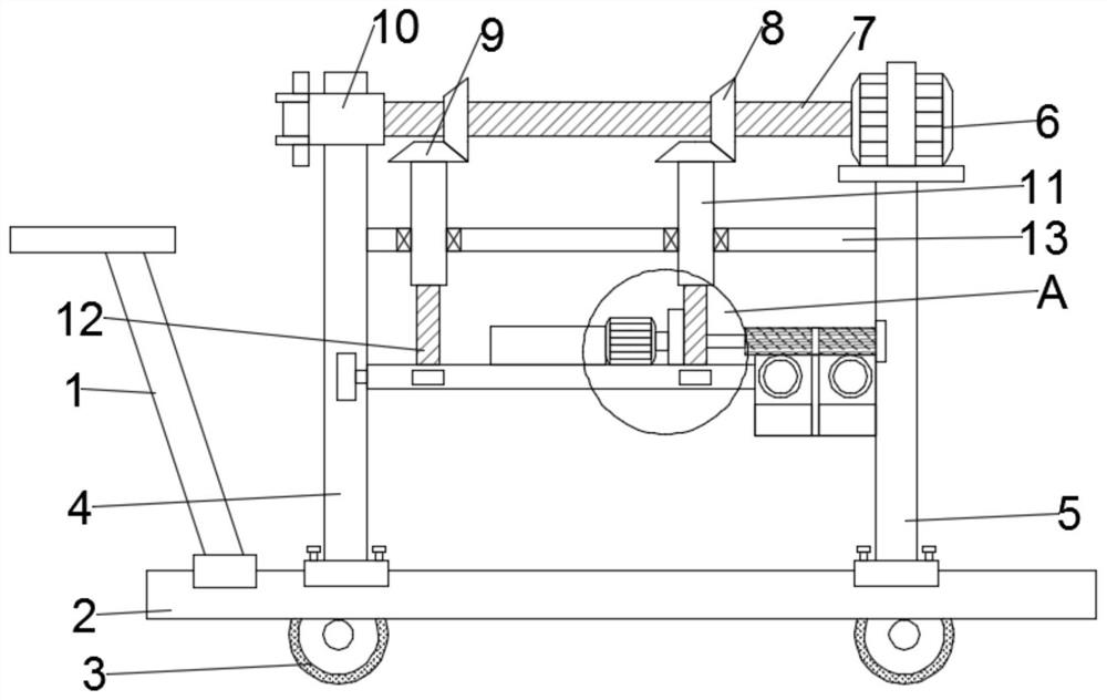 A mobile cable pulling device in the process of electric power construction