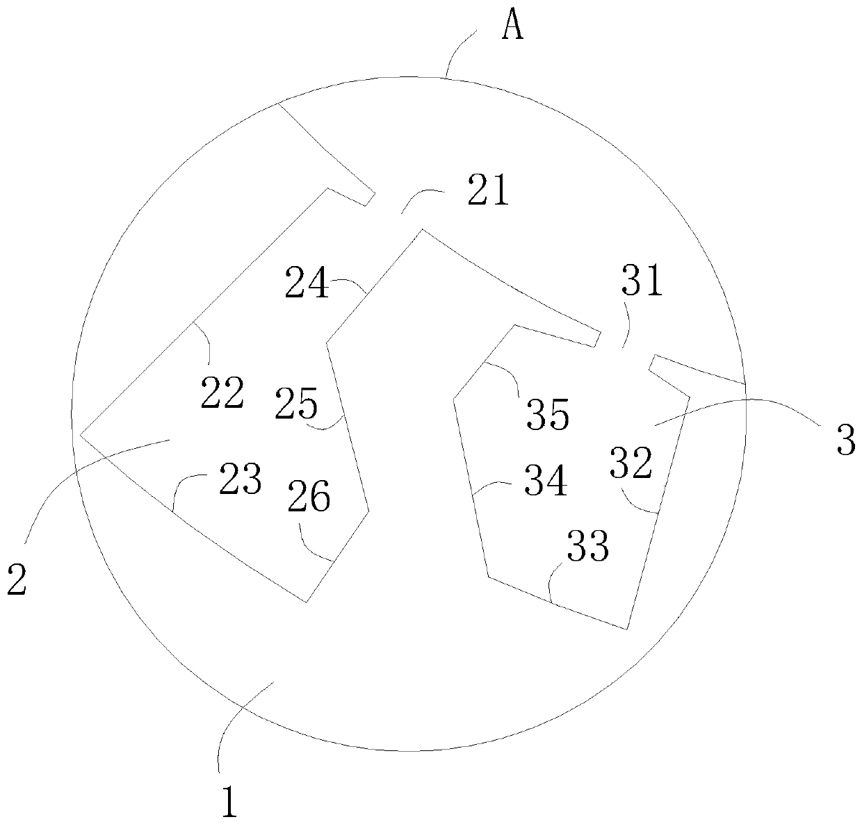 Special-shaped groove stator punching sheet of motor