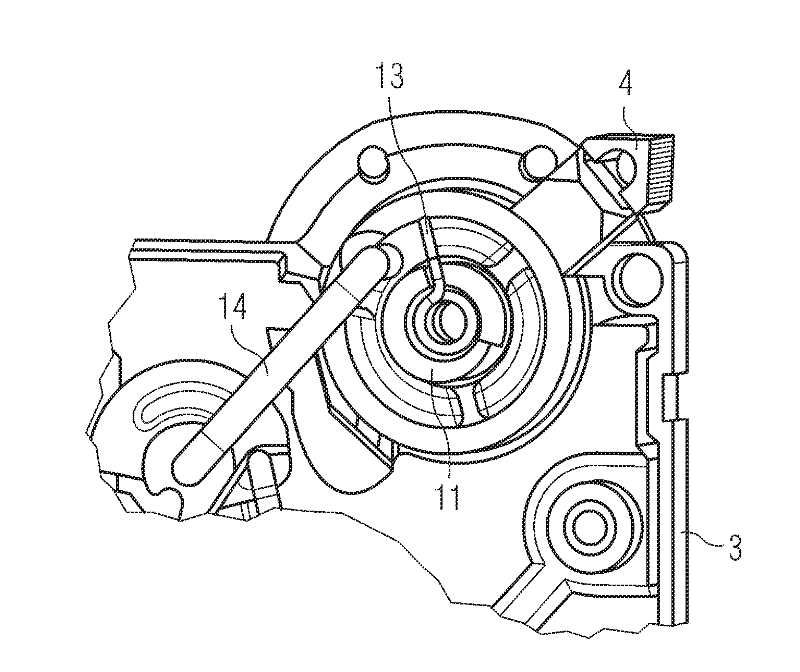 Switching device with rocker arm, especially protection switch
