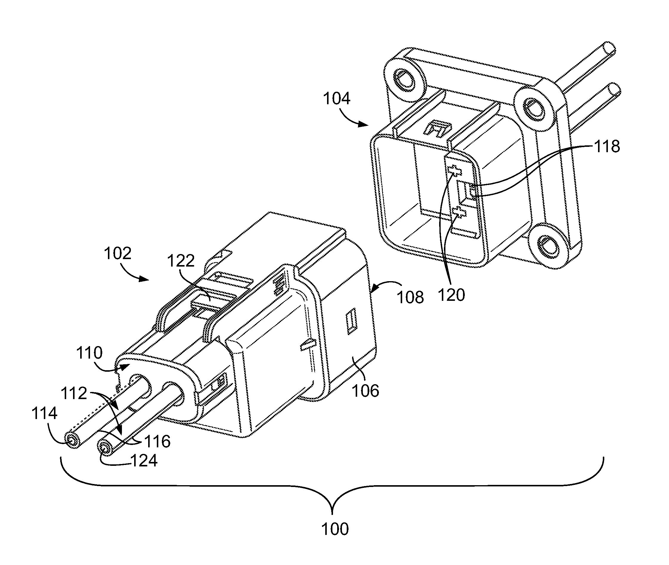 In-line fused connector