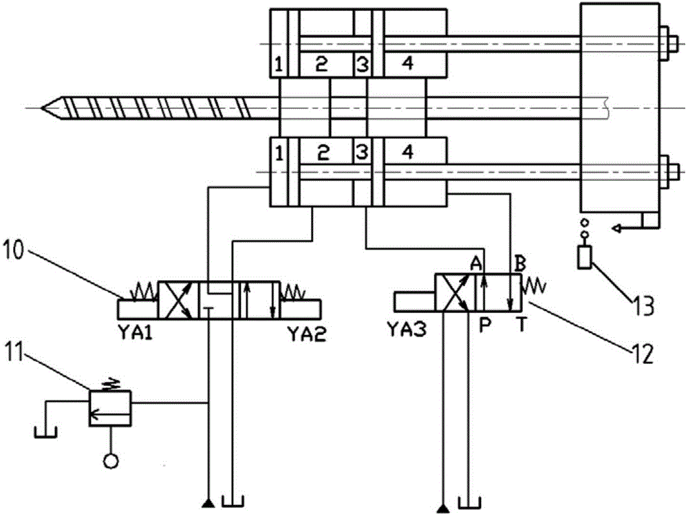 High-pressure injection module for ordinary hydraulic injection molding machines