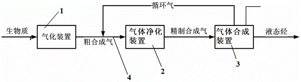 Device and process for producing liquid hydrocarbon products from biomass