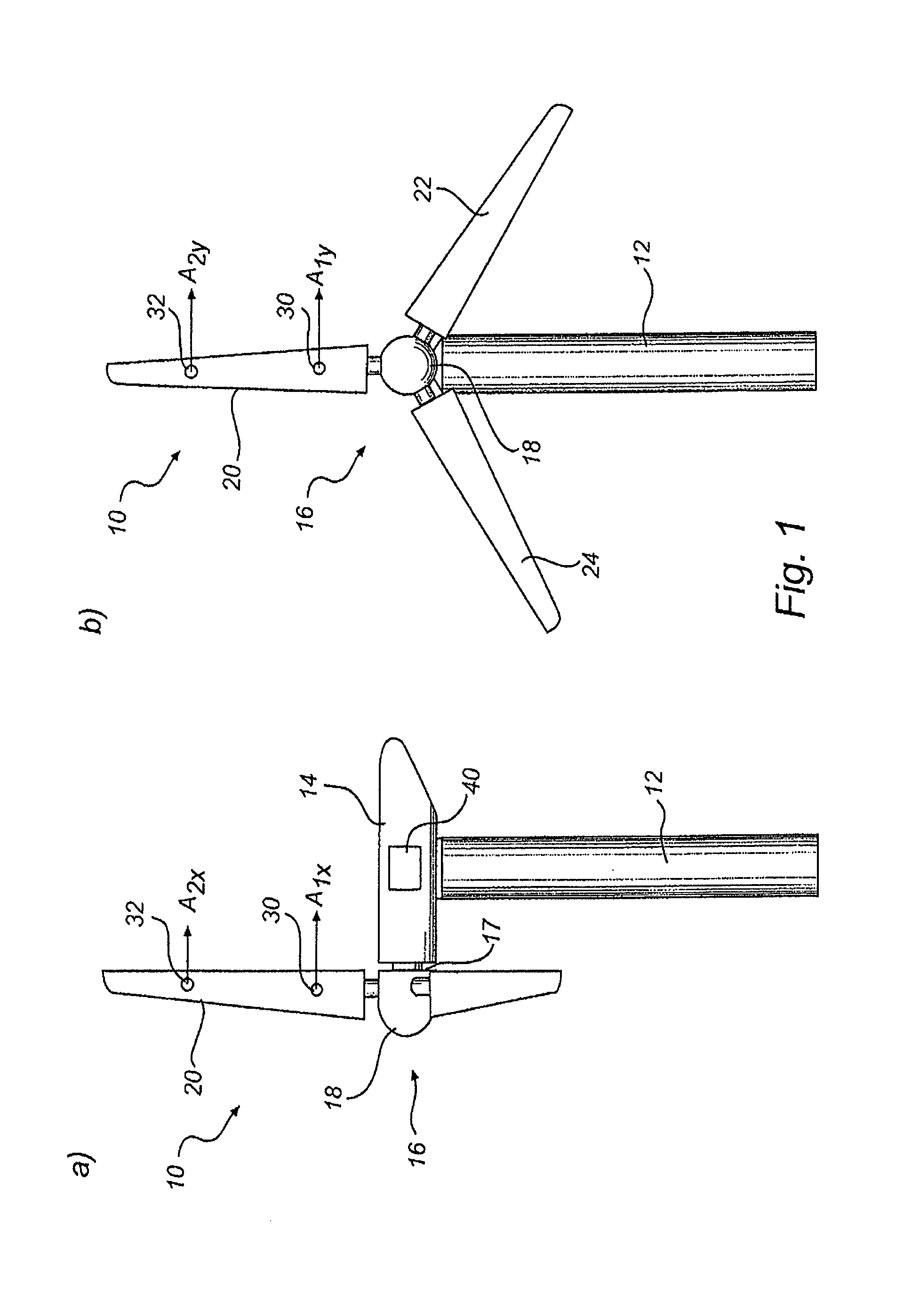 Wind turbine and a method for monitoring a wind turbine