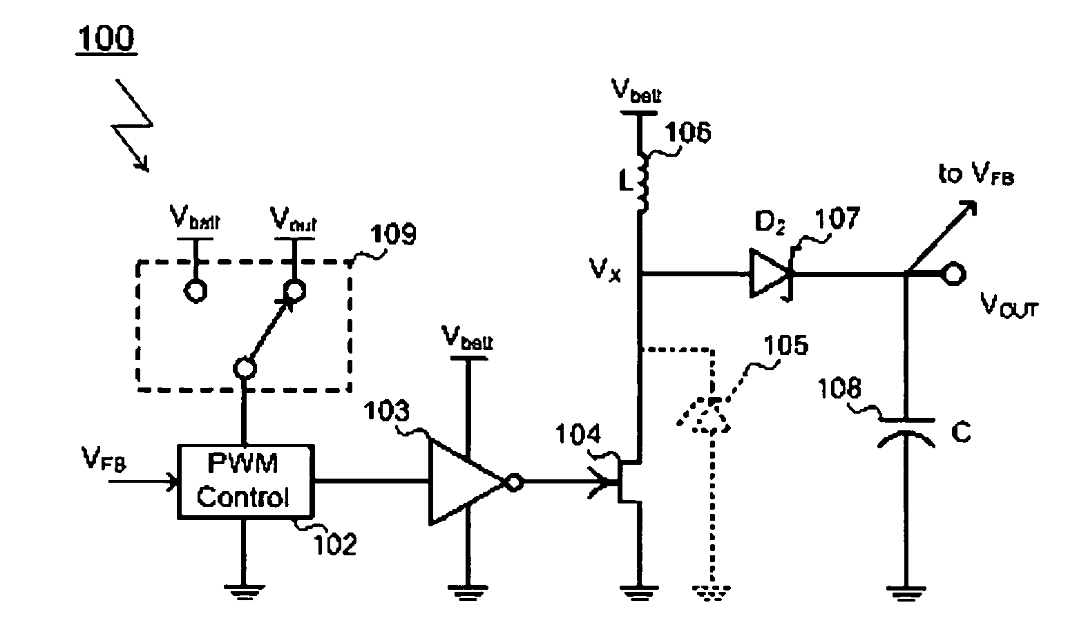 High-Frequency Power MESFET Boost Switching Power Supply
