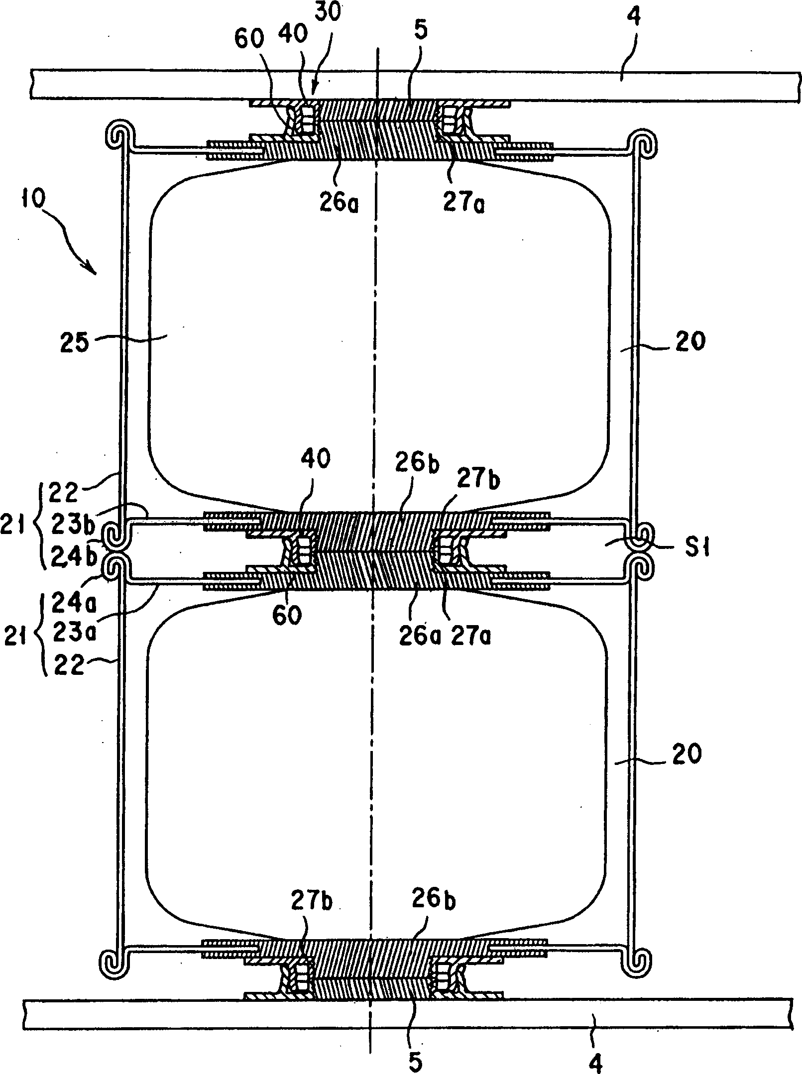 Electric connector, unit for covering its connected part between two terminals, storage cell and bus bar equipped with them