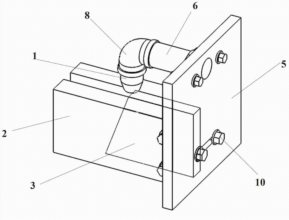 Device for testing gas flow field structure of kerf in laser cutting process