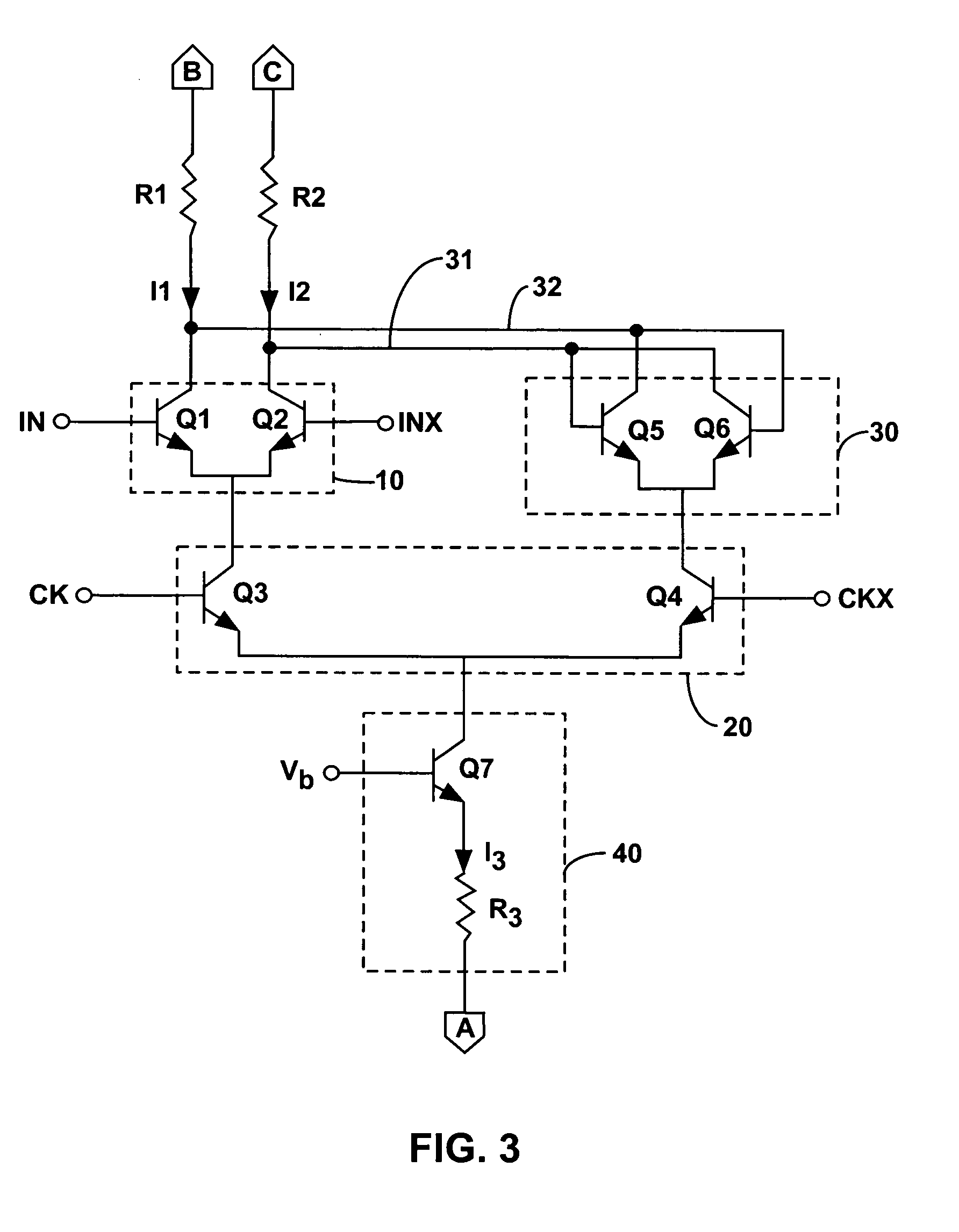 Clocked D/A converter