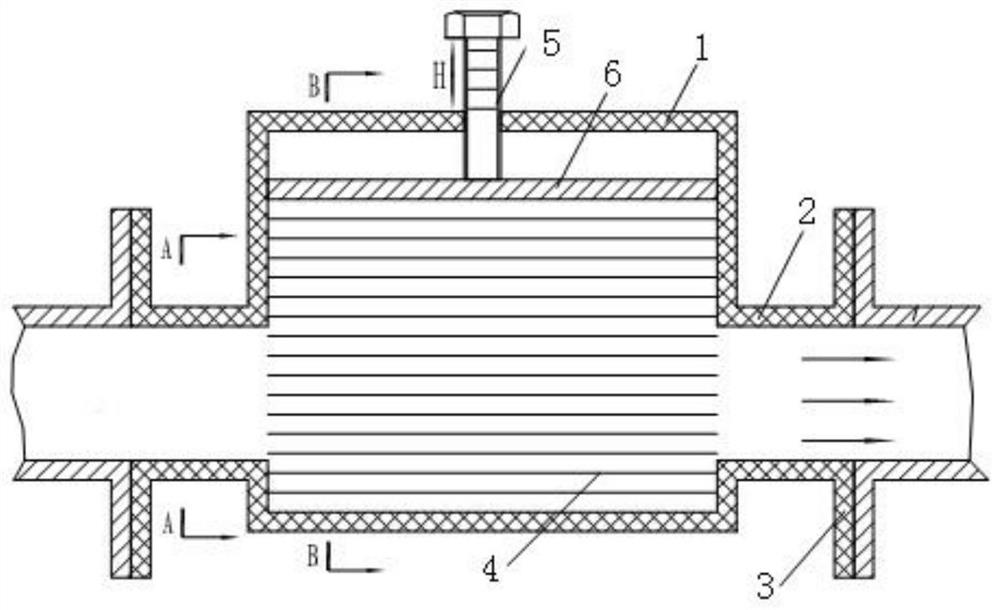 A fluid dynamic noise muffler