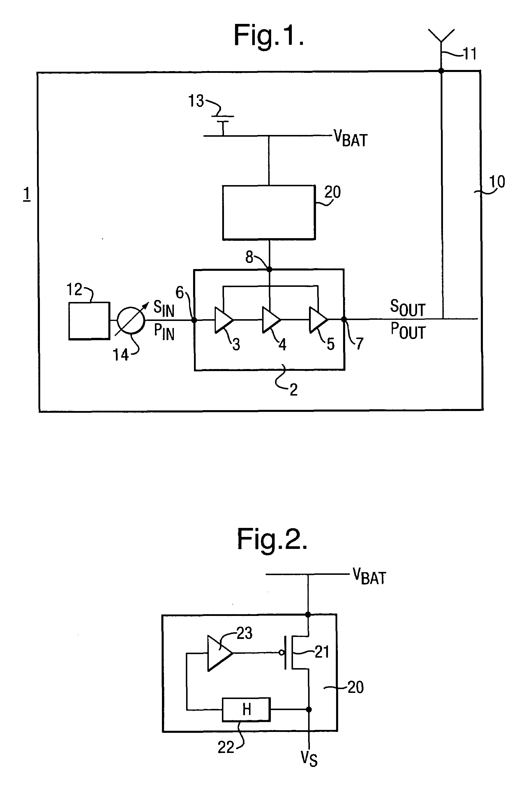 Power control of a power amplifier