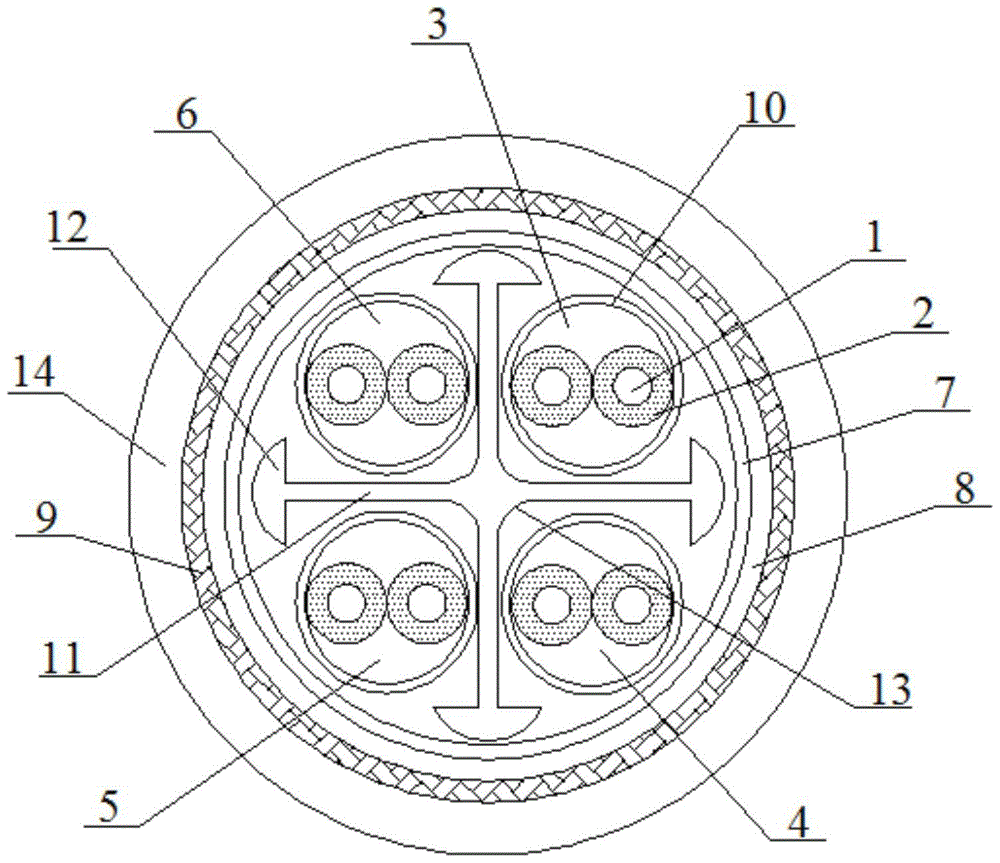 High-speed network data transmission cable for maritime use