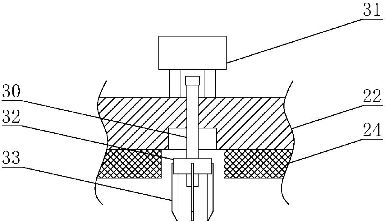 An emergency drainage device for an open service area