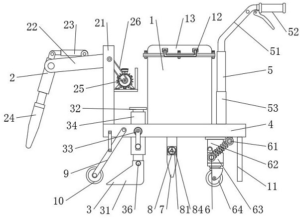 Concrete crack repairing device in road and bridge construction