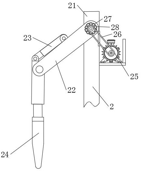 Concrete crack repairing device in road and bridge construction