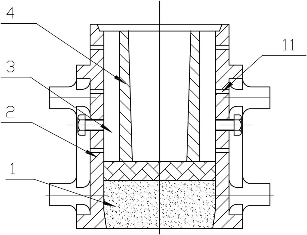 Casting box of roller for rod and wire and medium-wide strip steel rolling mill and using method thereof