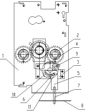 Lower door interlocking device of two-hole operating mechanism