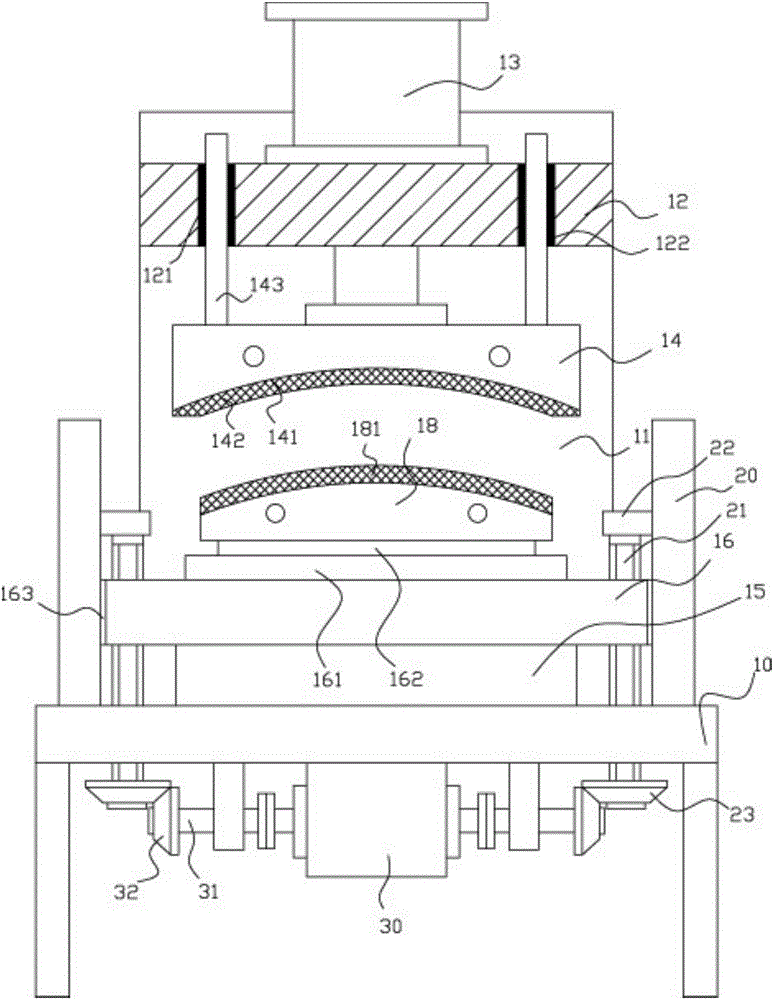 Collar pressing machine capable of being automatically finely adjusted up and down