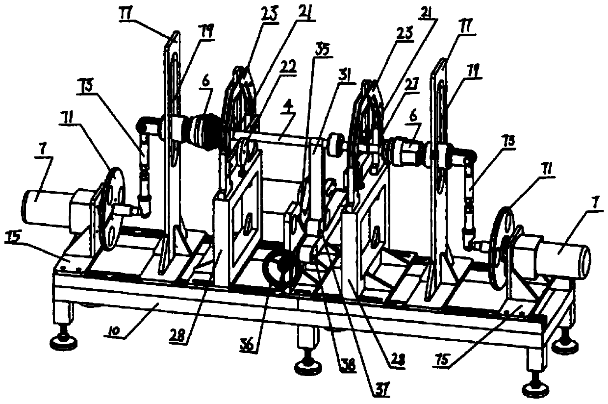 Shell performance test bench of automobile transmission shaft