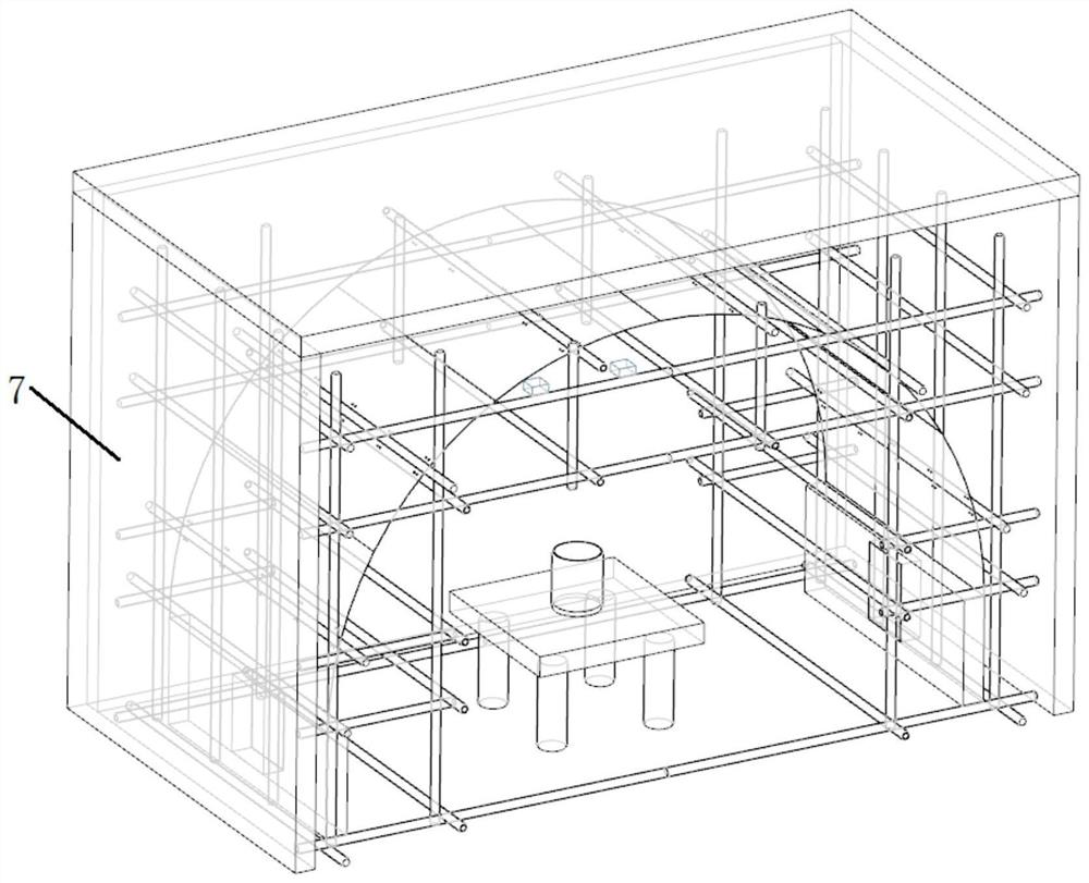 Explosion-proof equipment test system under the action of explosion multi-physics