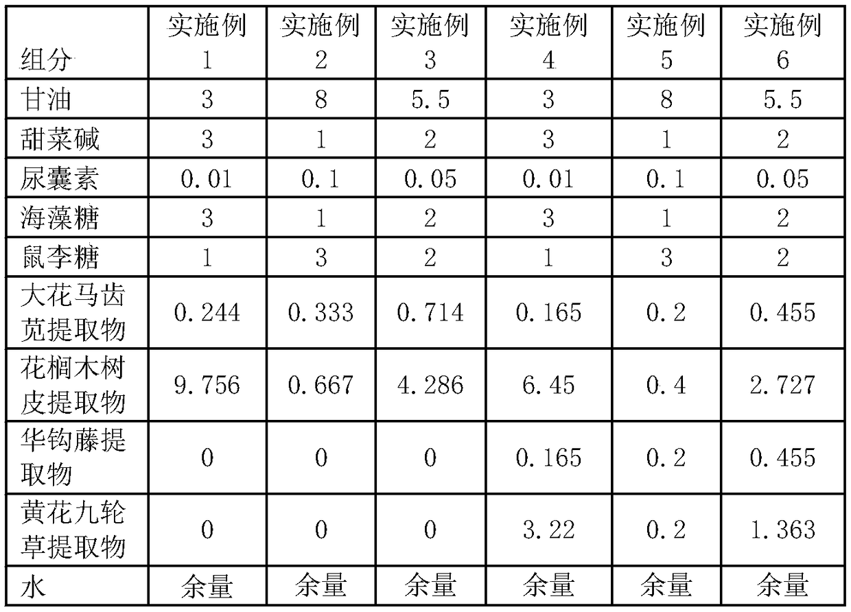 Allergy release skin care composition and application thereof