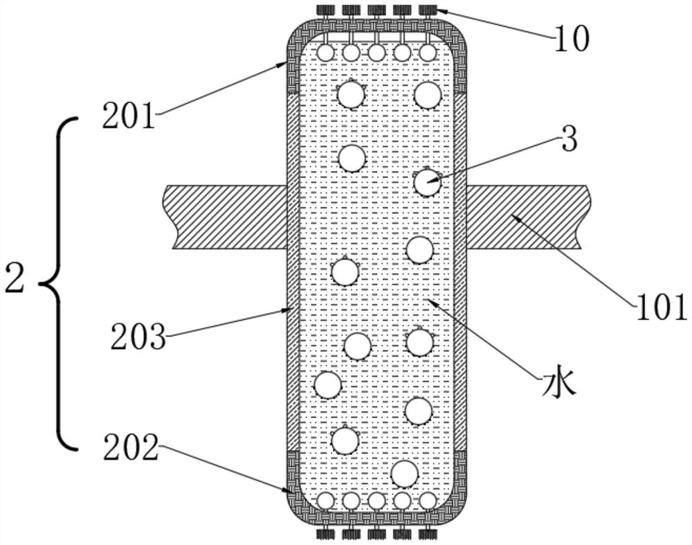 Up-down floating type efficient heat dissipation display screen