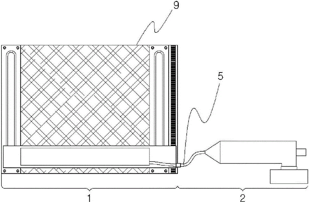 Cooling device cleaning system for construction machine