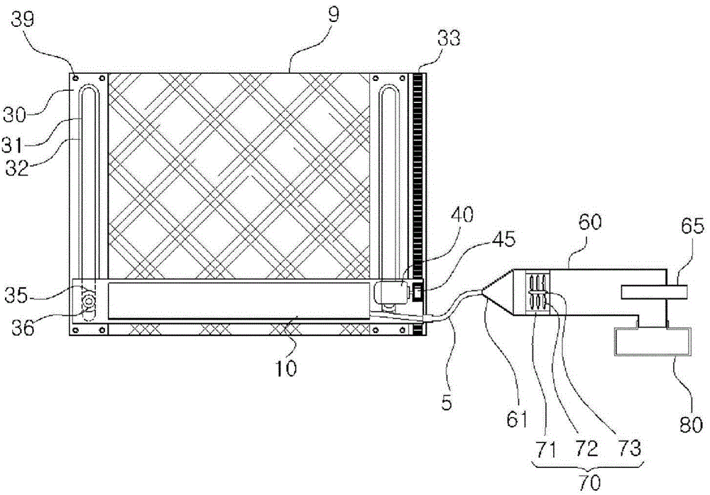 Cooling device cleaning system for construction machine