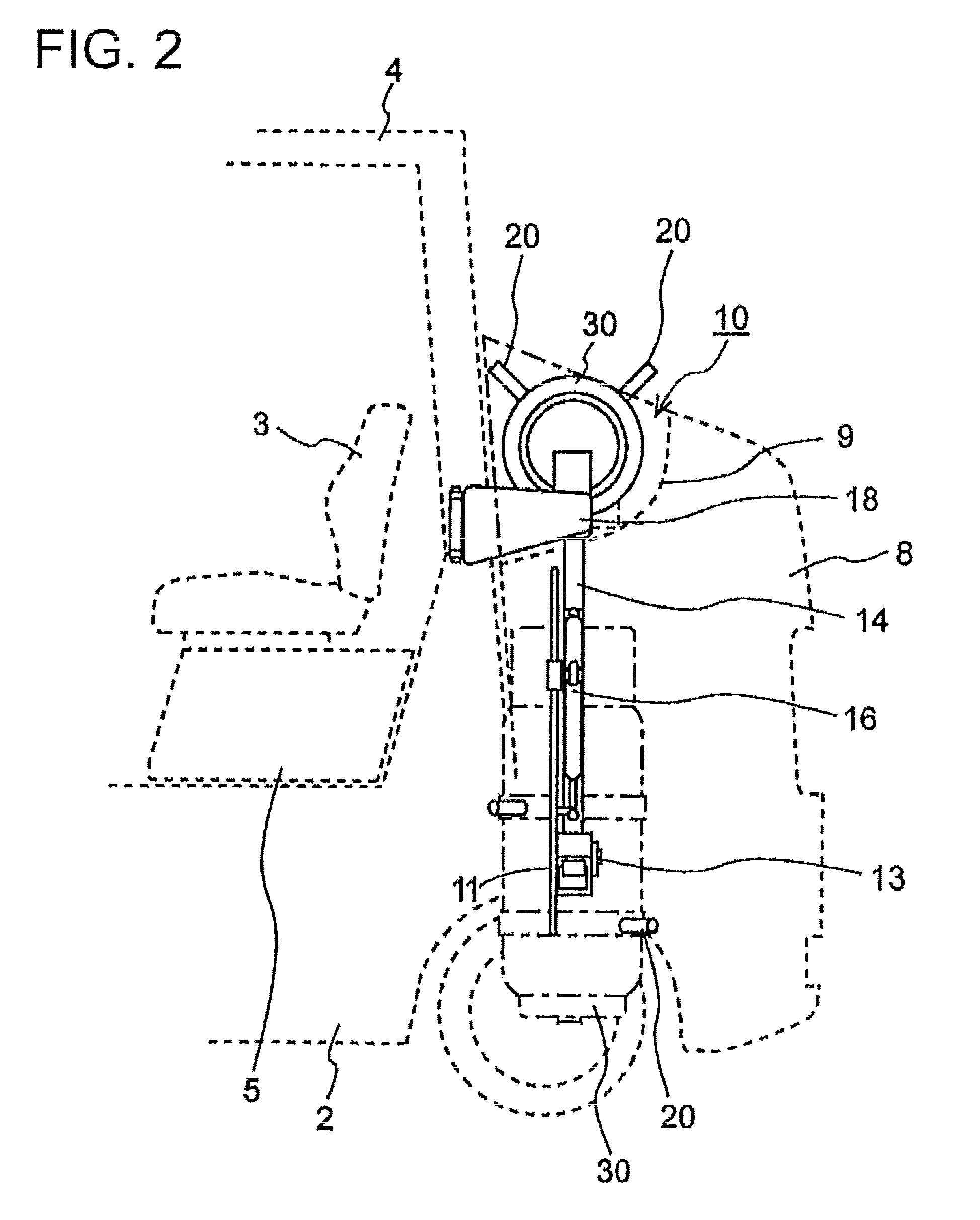 Fuel tank mounting device and an industrial use vehicle therewith