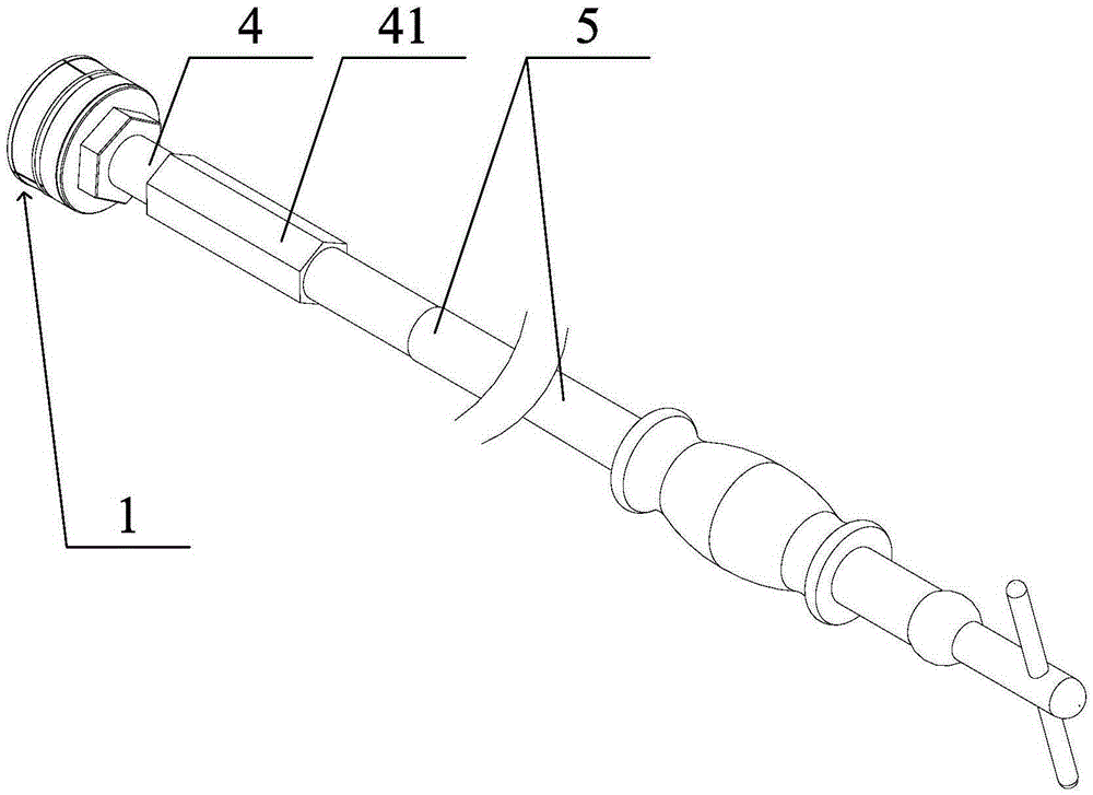 Tool for dismounting part in hole
