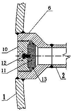Cylindrical pile leg self-elevating platform jetted pile connector