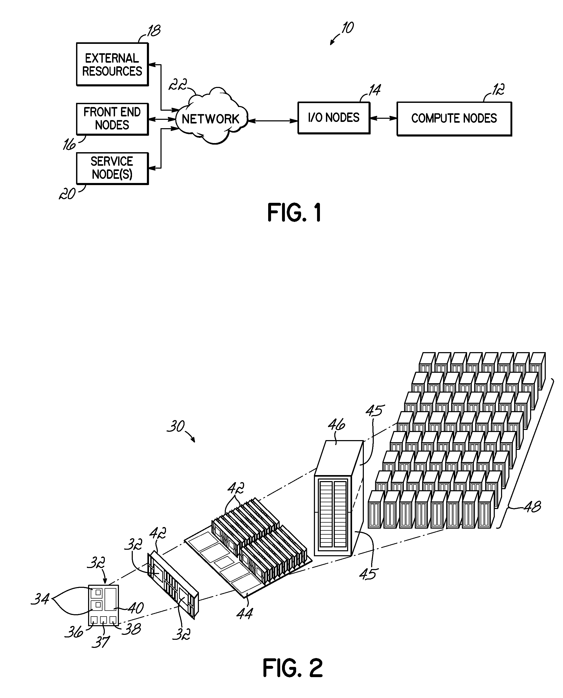 Environment based node selection for work scheduling in a parallel computing system