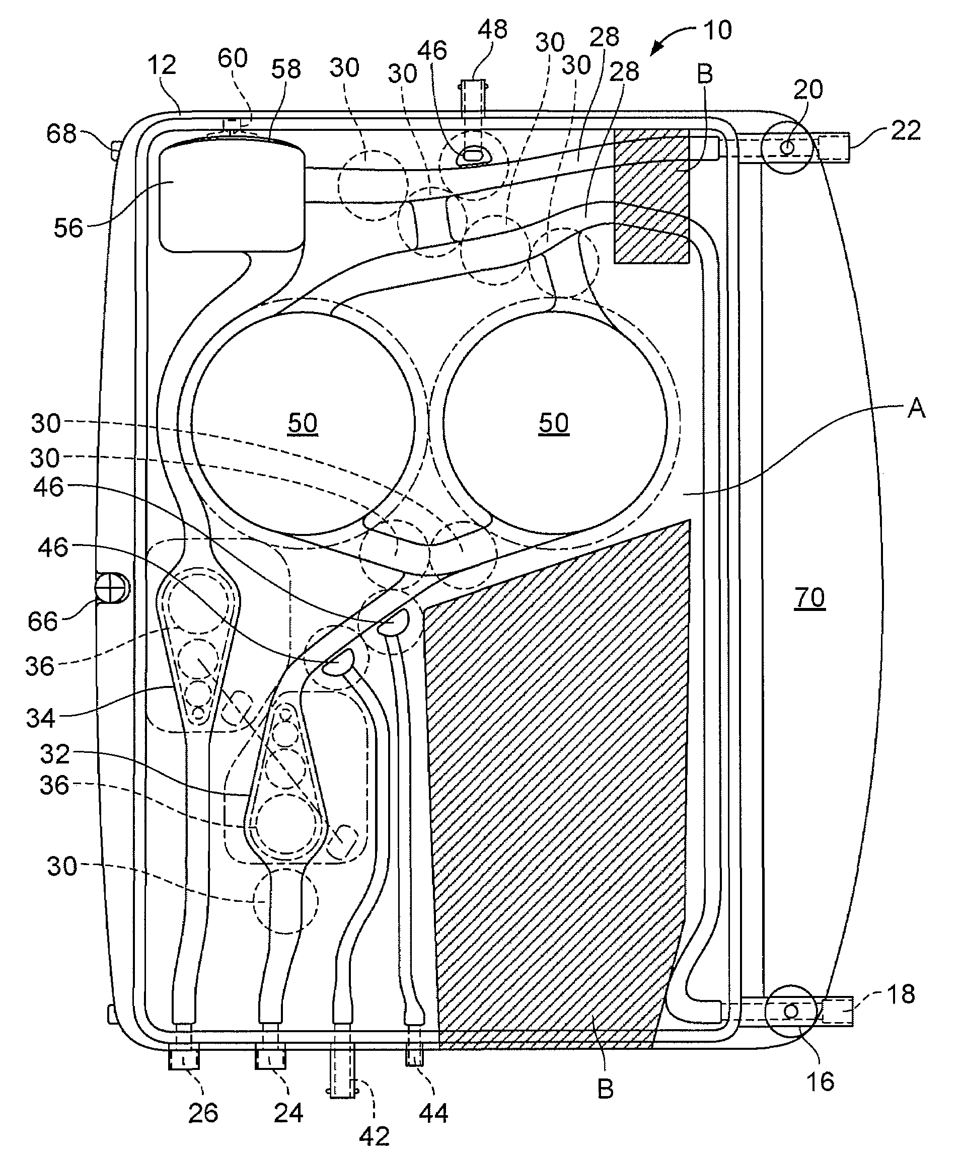 Device for treating a medical liquid