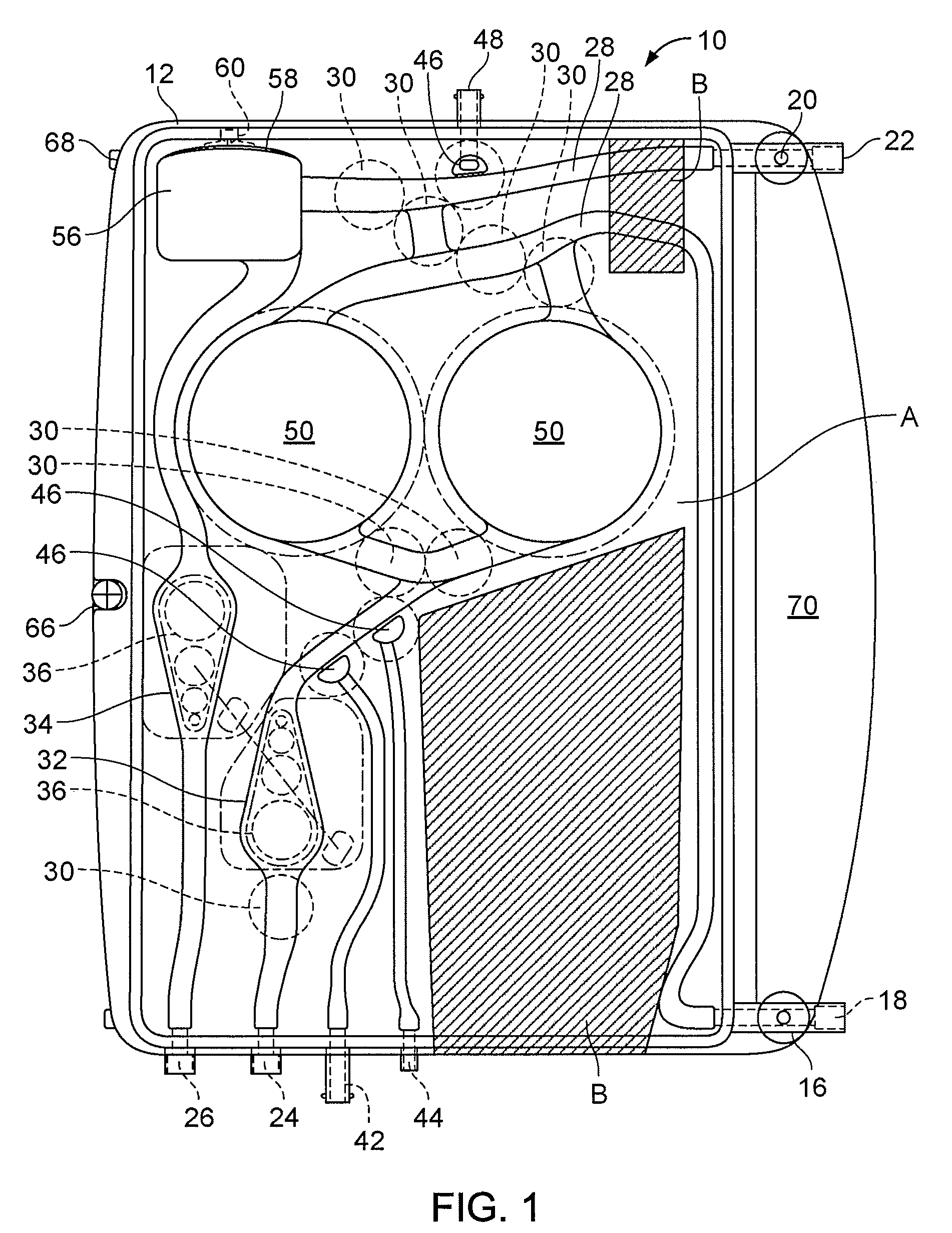 Device for treating a medical liquid