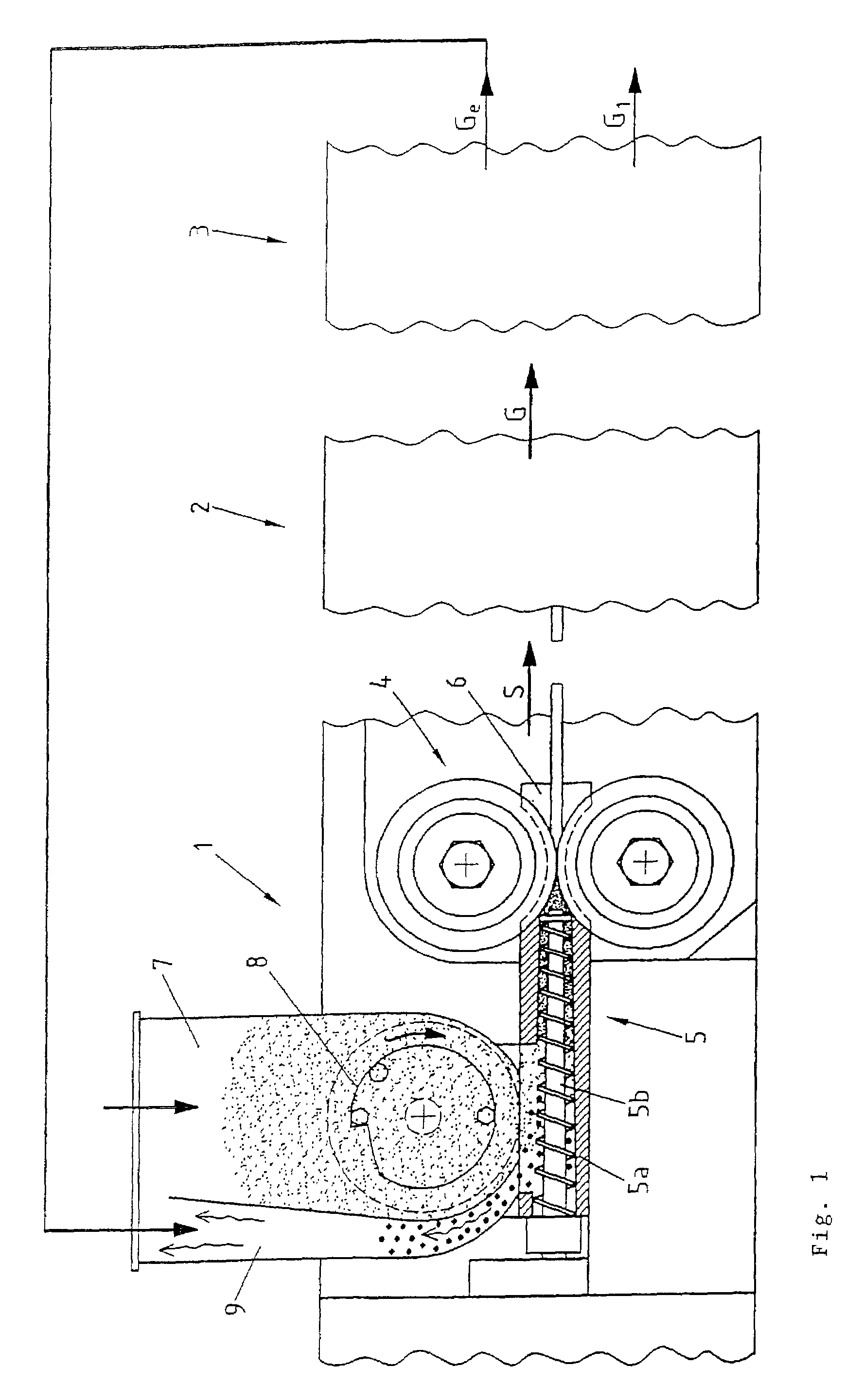 Compacting facility for bulk goods