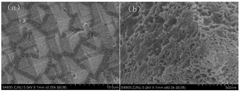 Method for preparing single-crystal silicon texture-surface structure with low reflectivity