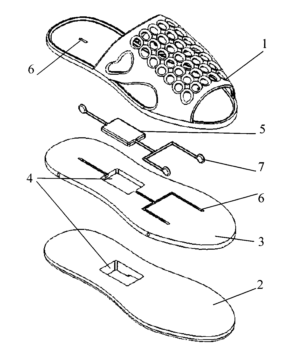 Health protective slipper for improving balance control ability of human body