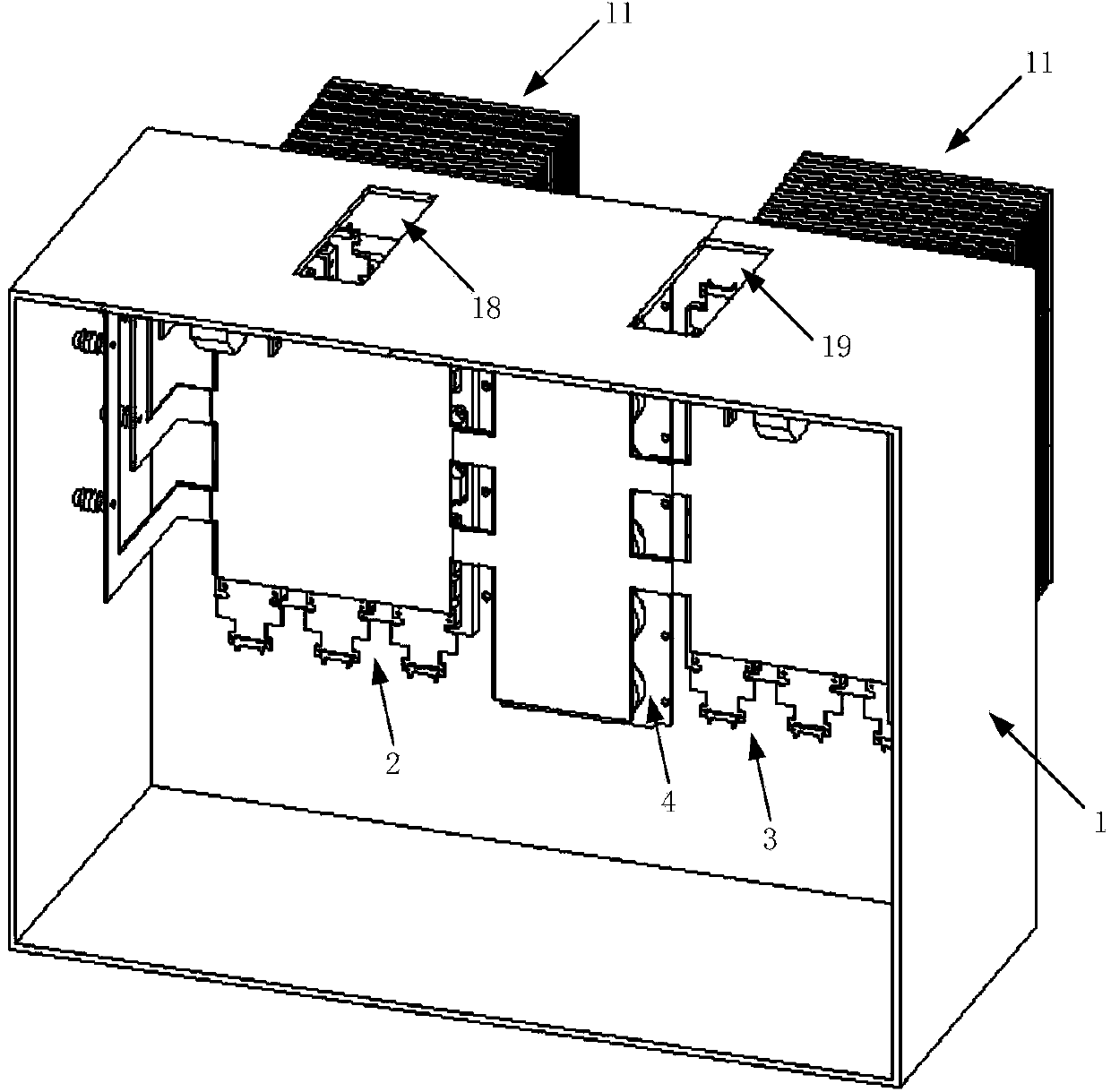 Three-level IGBT power cabinet based on heat pipe radiator