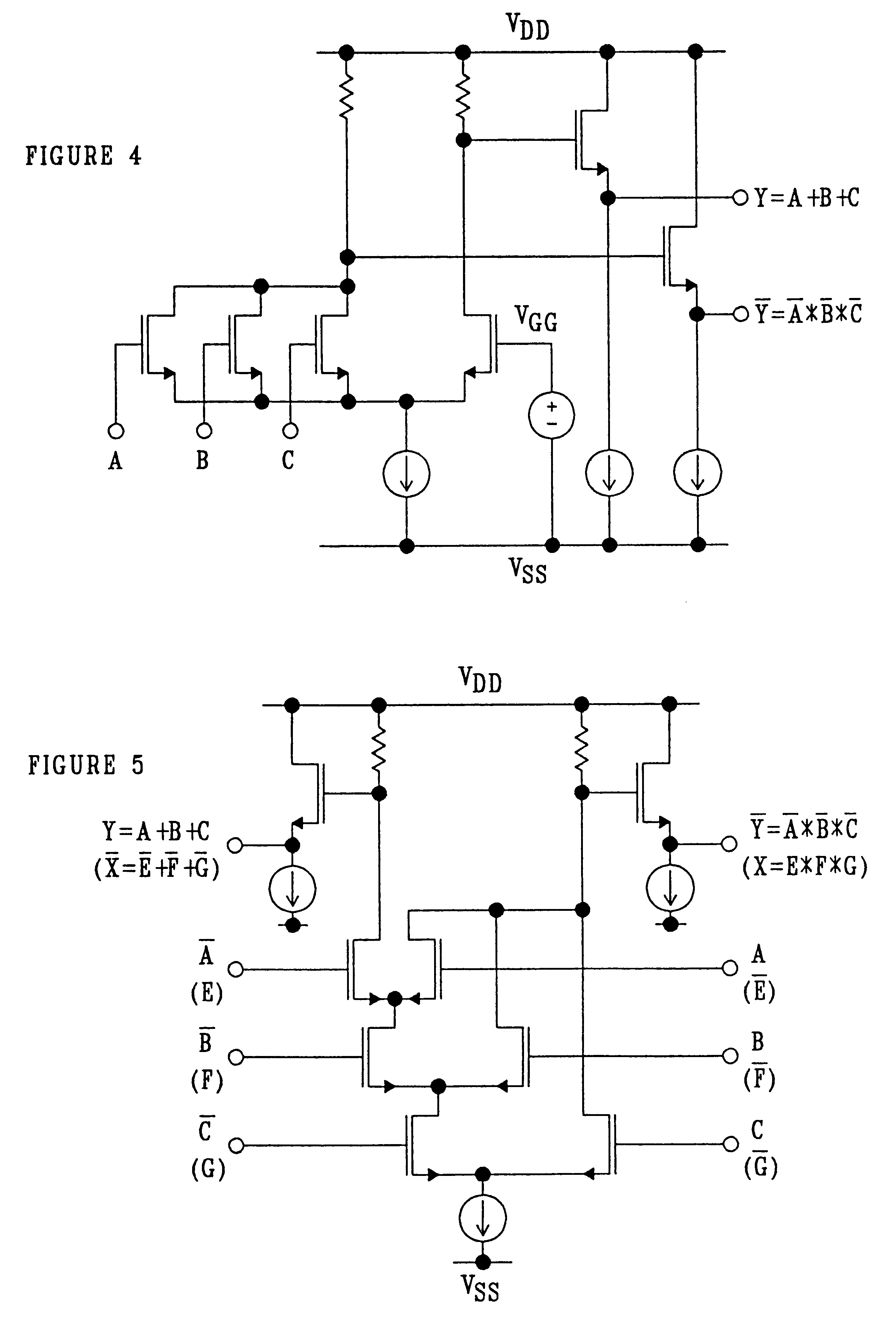 Source-coupled logic with reference controlled inputs